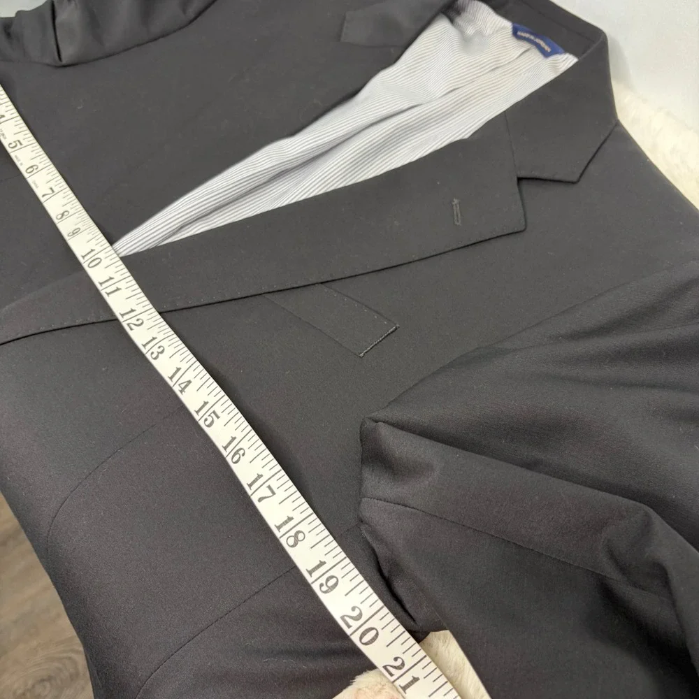 Brooks Brothers Explorer Madison Fit Black Wool Blend 2-Button Blazer 40R